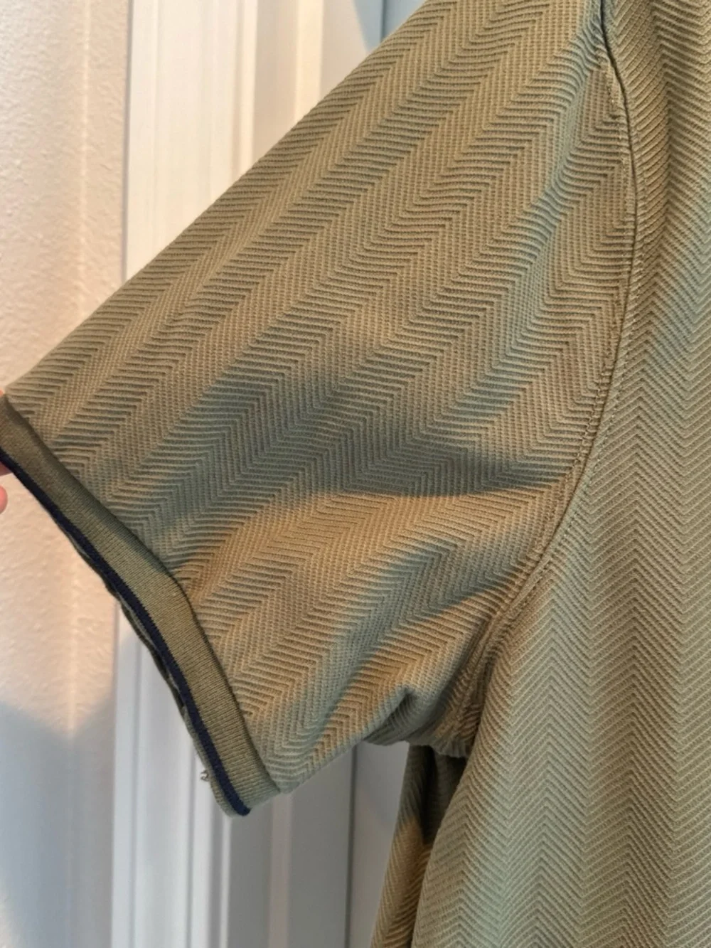J crew olive green herringbone polo